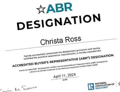 Christa Ross with RE/MAX Select Realty has been awarded the Accredited Buyer’s Representation (ABR) designation